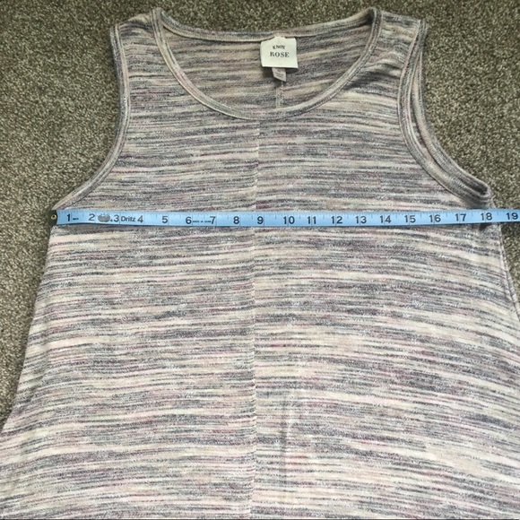 🌈 KNOX ROSE Top, Tank, Light Pink Multicolors, M - Picture 5 of 7